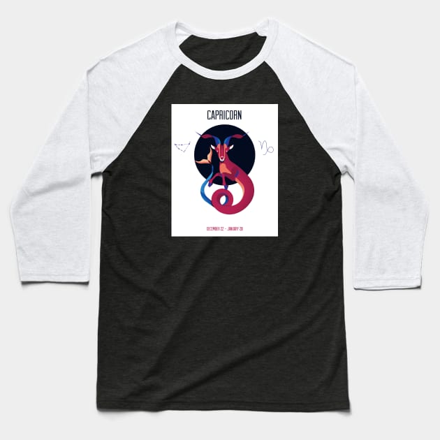 Capricorn Baseball T-Shirt by jamesboast